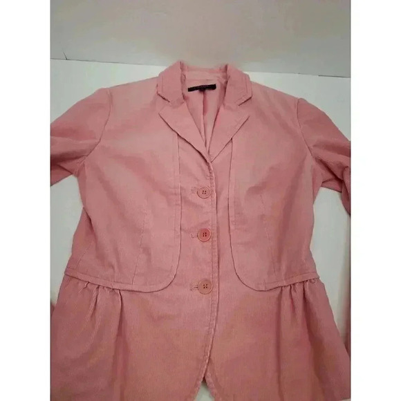 Talbots Fitted Pink Corduroy Blazer Women's Size 2 - Picture 3 of 9